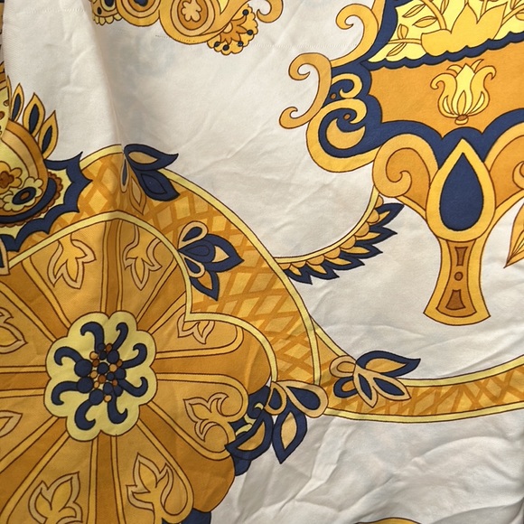 RARE HERMES x KARIN SWILDENS gorgeous silk, CENDRILLION square scarf 1970s w/box - Picture 5 of 11